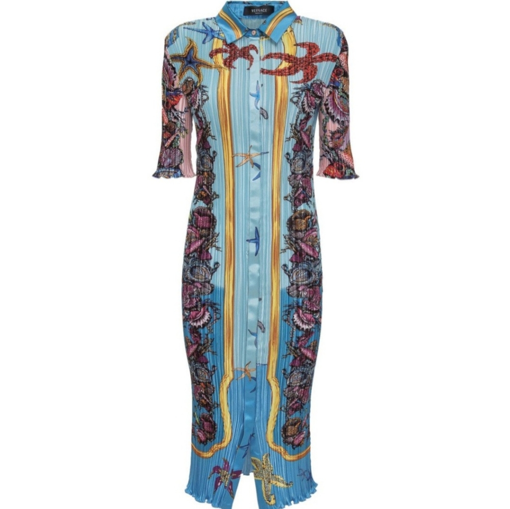 Versace Starfish Print Shirt Dress (Small)